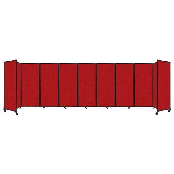 Versare Room Divider 360 Folding Portable Partition 25' x 6'10" Red Fabric 1182927 - main